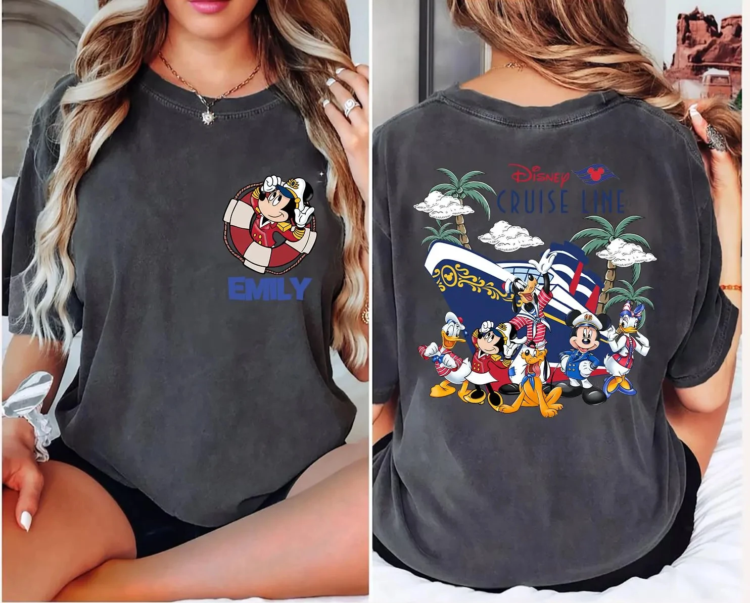 ديزني كروز قميص 2026 الأسرة مطابقة عطلة المحملة شخصية رحلة ديزني قميص ميكي والأصدقاء كروز لاين تي شيرت هدية