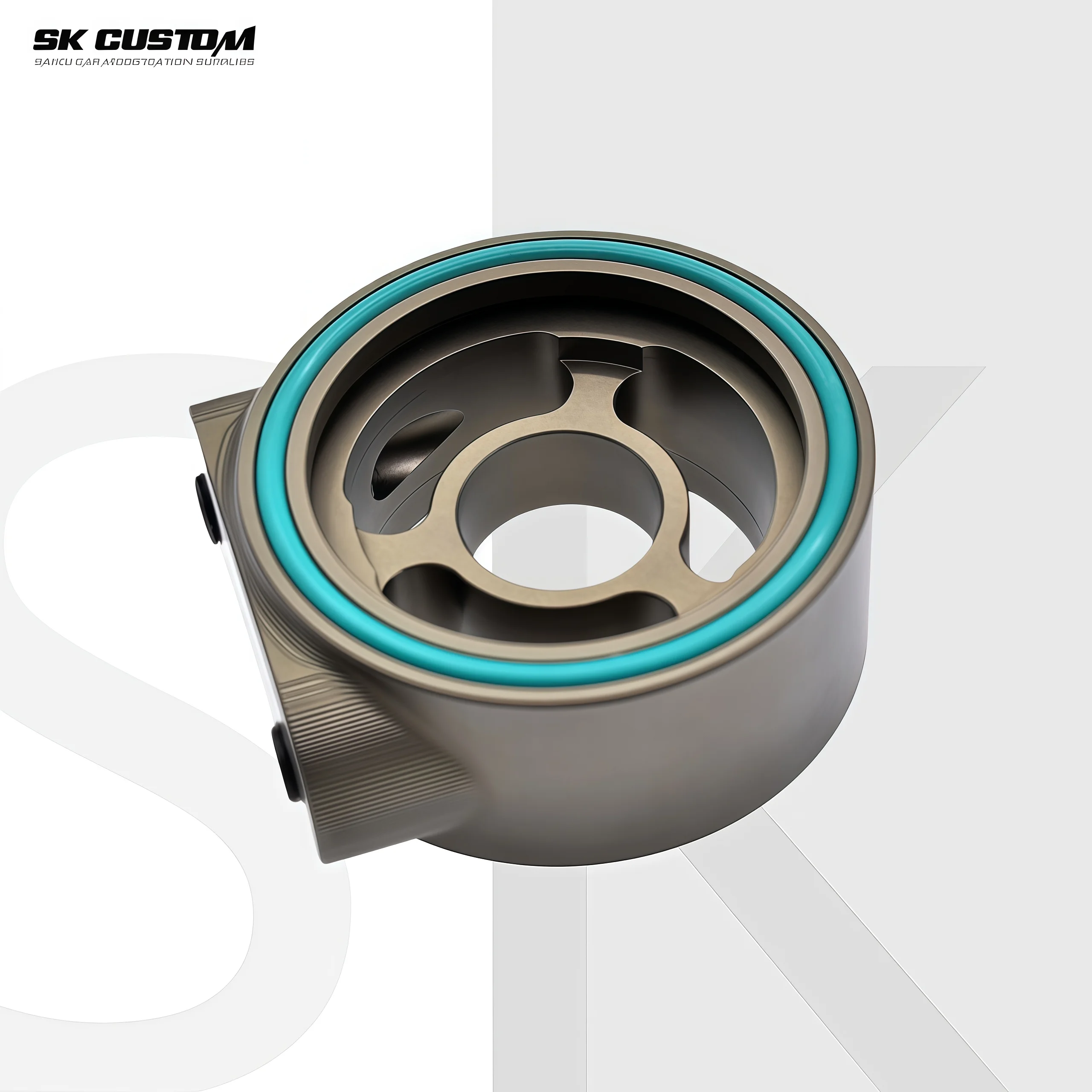 SK CUSTOM Universal Car Oil Filter Sandwich Plate Adapter Oil Pressure Temp Adapter M20-1.5 3/4-16UNF Refit Adapter Base NPT1/8