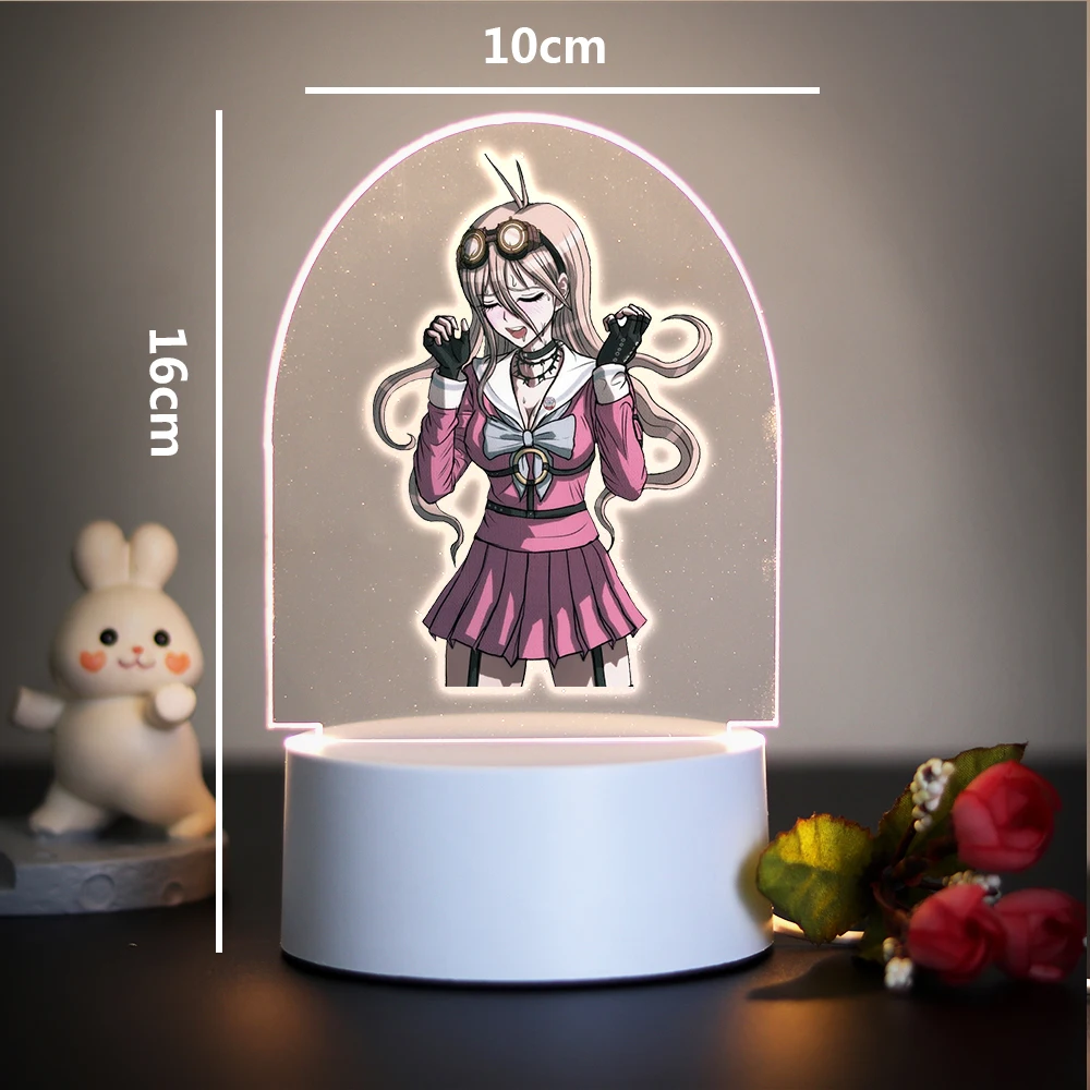 1 pc personagem animado dos desenhos animados 3d led ilusão óptica candeeiro de mesa 3d luz noturna com crack presente de aniversário