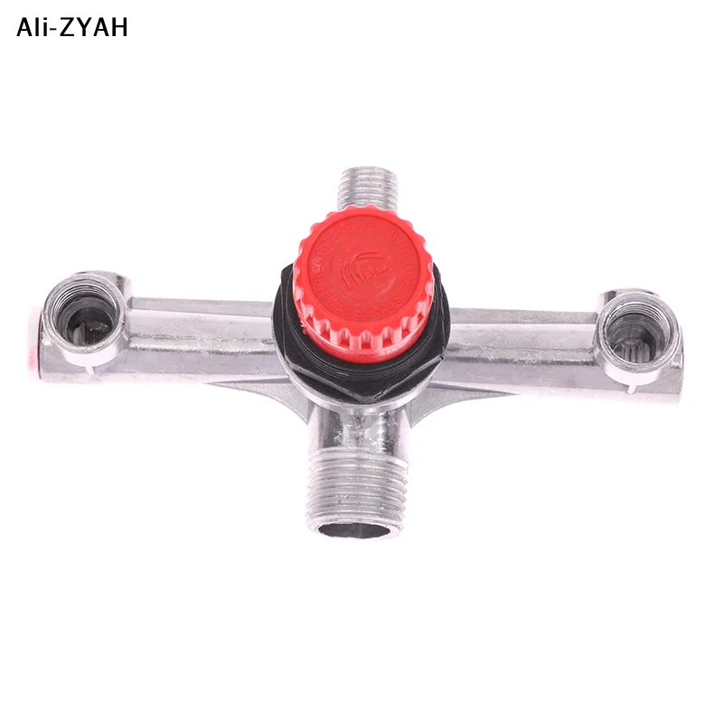 【A6t】1PC Regulator Valve Double Outlet Tube Air Compressor Switch Pressure Regulator Valve Fitting Part Piston Air Compressor
