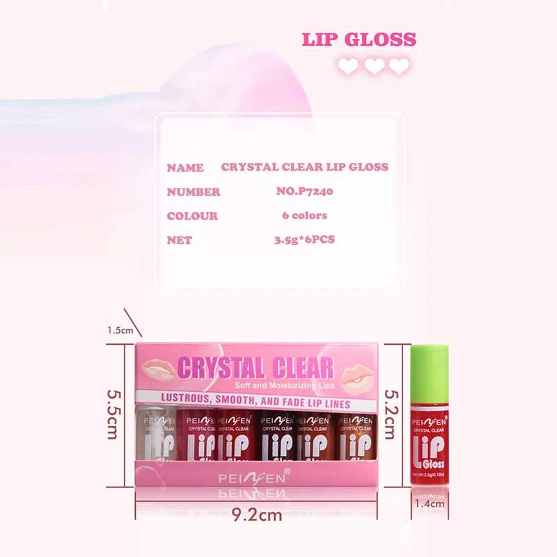 6 Stks/set Goedkope Koreaanse Make-Up Lip Olie Lipsticks Make-Ups Gloss Beauty Ink Pack Gelei Langdurige Inkten Hydraterende Balsem Lippen