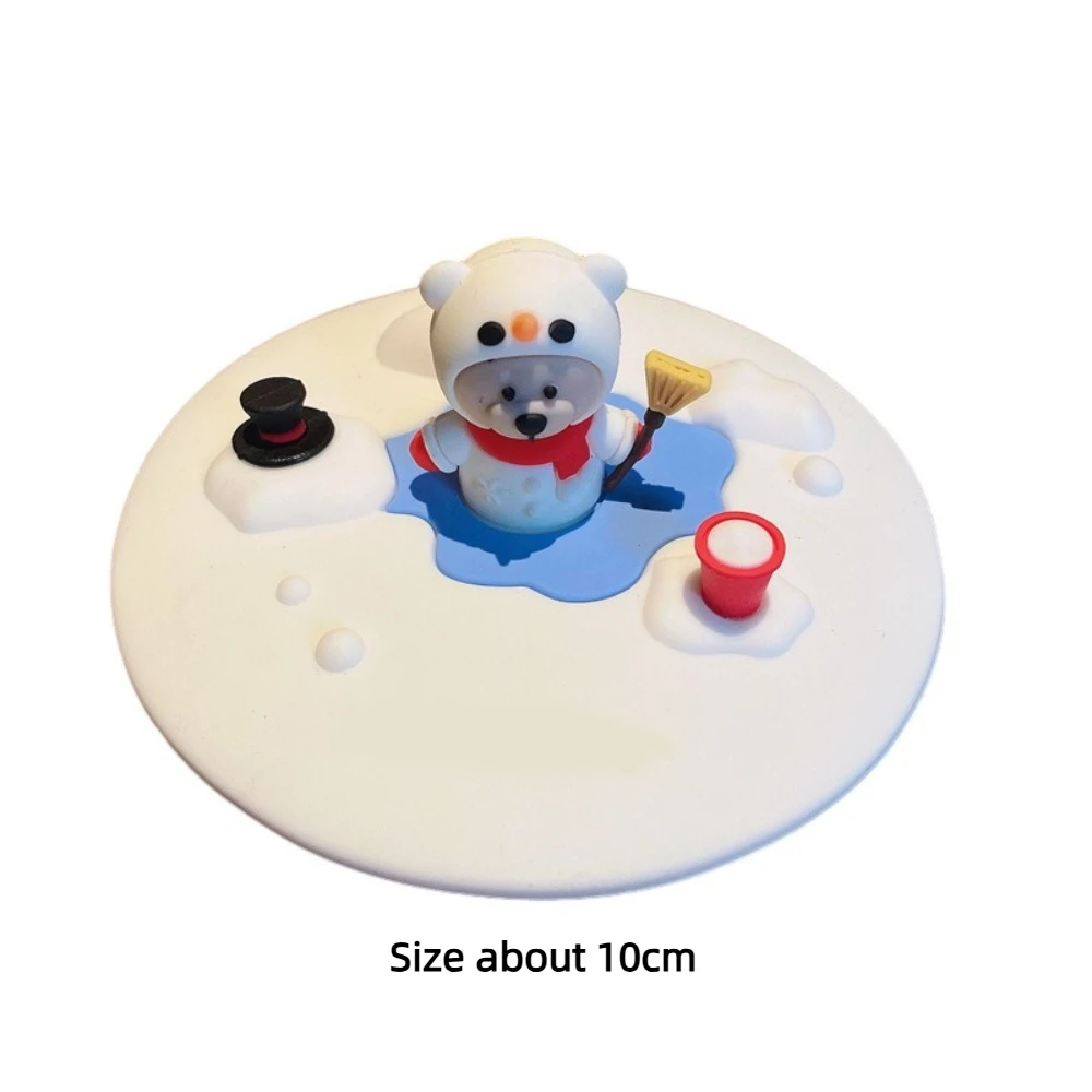 الغذاء الصف الكرتون 10 سنتيمتر غطاء كوب سيليكون مقاومة للحرارة العالمي شفط كأس غطاء مانعة للتسرب الغبار غطاء القدح كوب للشرب