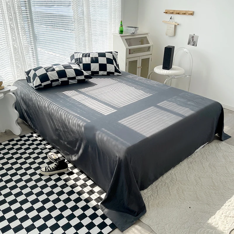 Checkerboard Bedding Comforter Set with Pillowcase bed sheet Single Full Size Bed Linen Duvet Cover Set Queen/King Double Single