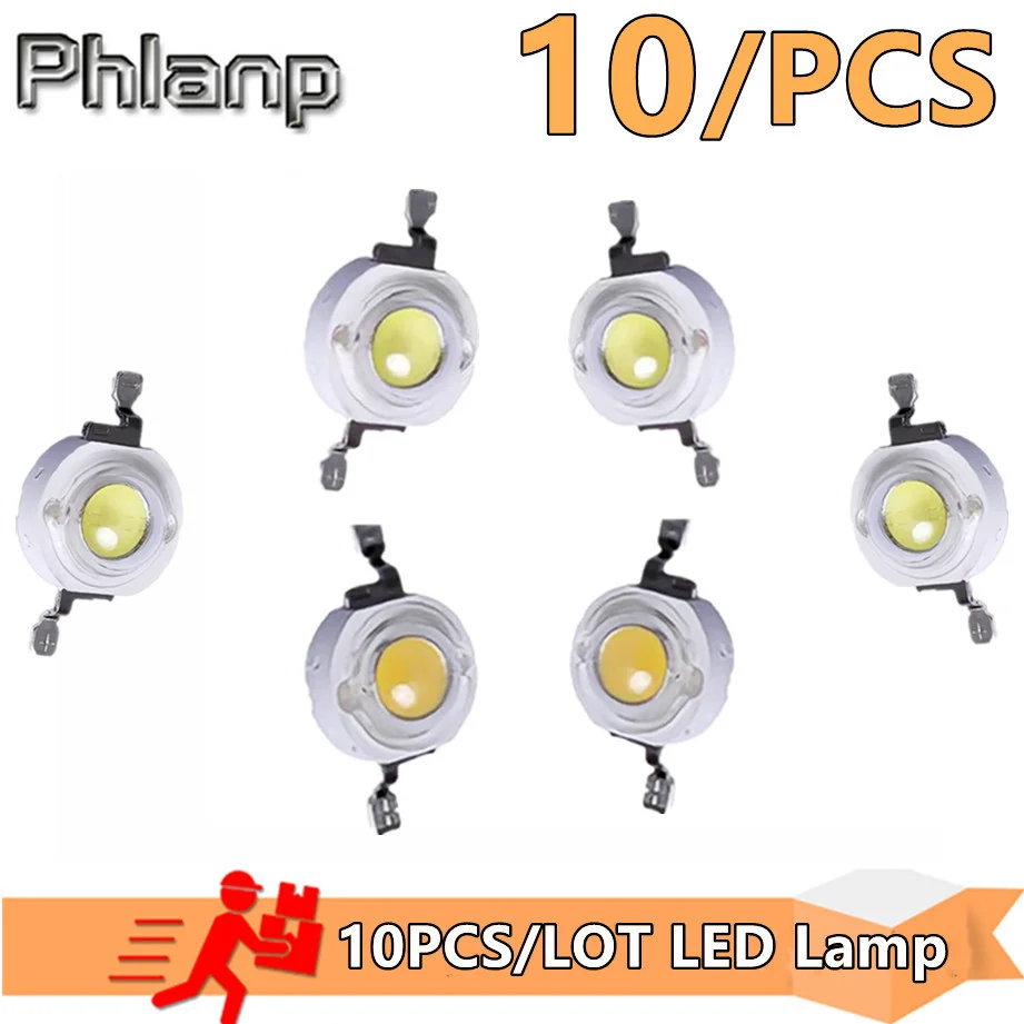 

Phlanp 10PCS/LOT LED Lamp bead 1W 100-120LM LED Bulb IC SMD Lamp Light Daylight white/warm white High Power 1W LED Lamp bead