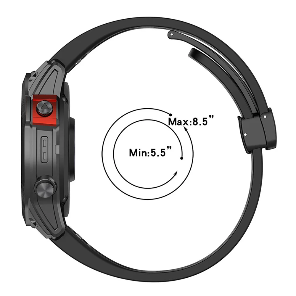 Correa de hebilla plegable con agujeros para Garmin Fenix8/Enduro3/Fenix E 20MM/22MM/26MM accesorios de correa de reloj