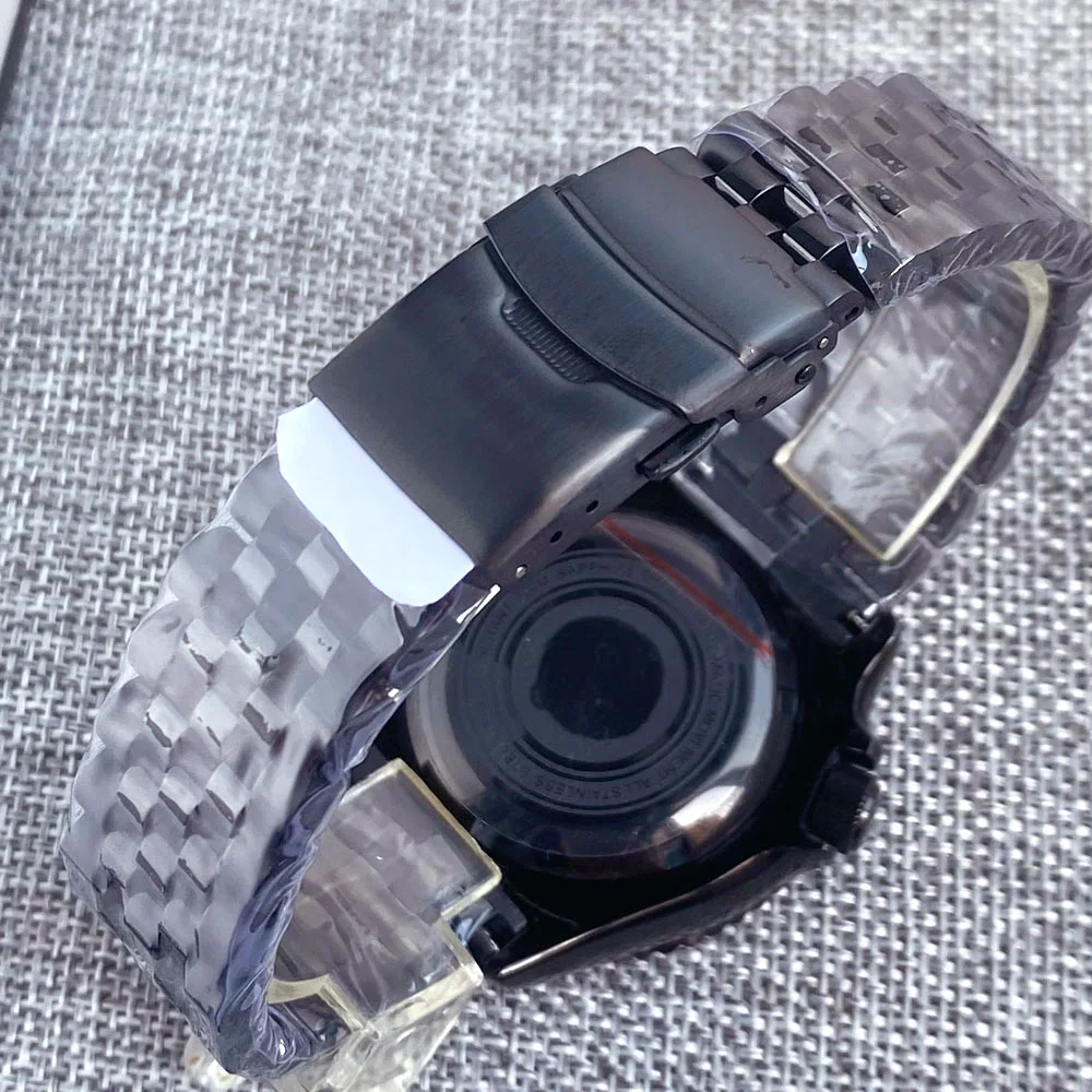 Schwarz skx mod nh36 mechanische Uhr Männer unter schwarzem Zifferblatt gewölbtes Saphirglas 20bar wasserdicht 3,8 Klicks Lünette Taucher uhr