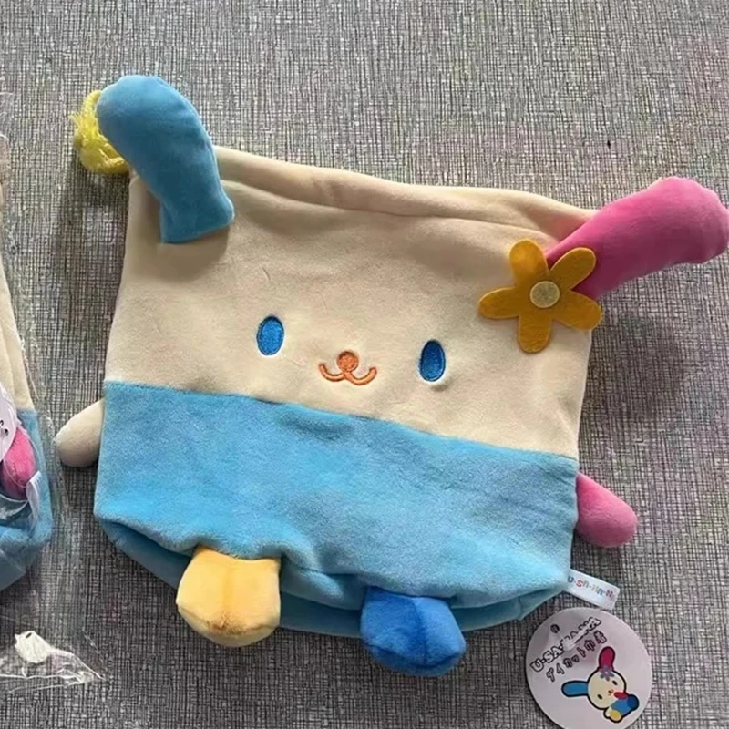 Usahana-Bolsa de felpa con cordón, bolso de almacenamiento Kawaii, organizador de viaje de dibujos animados