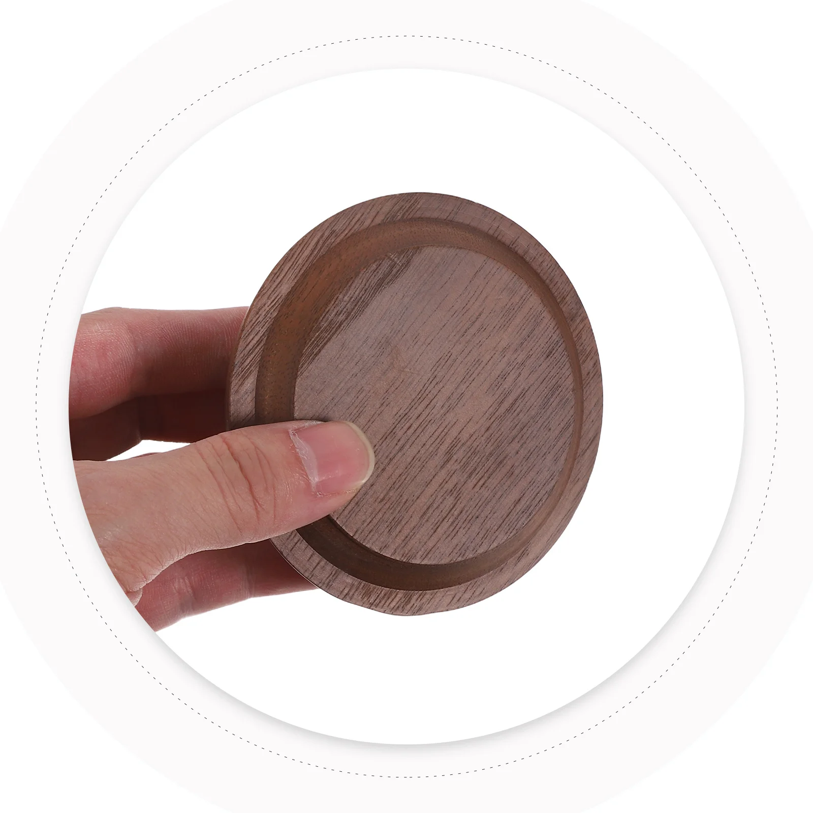 

2pcs 3.38X3.38In Walnut Wooden Lid Natural Tea Cover For Glass Teapot Coffee Cup Jar Reusable Airtight Mug Tumbler Replacement