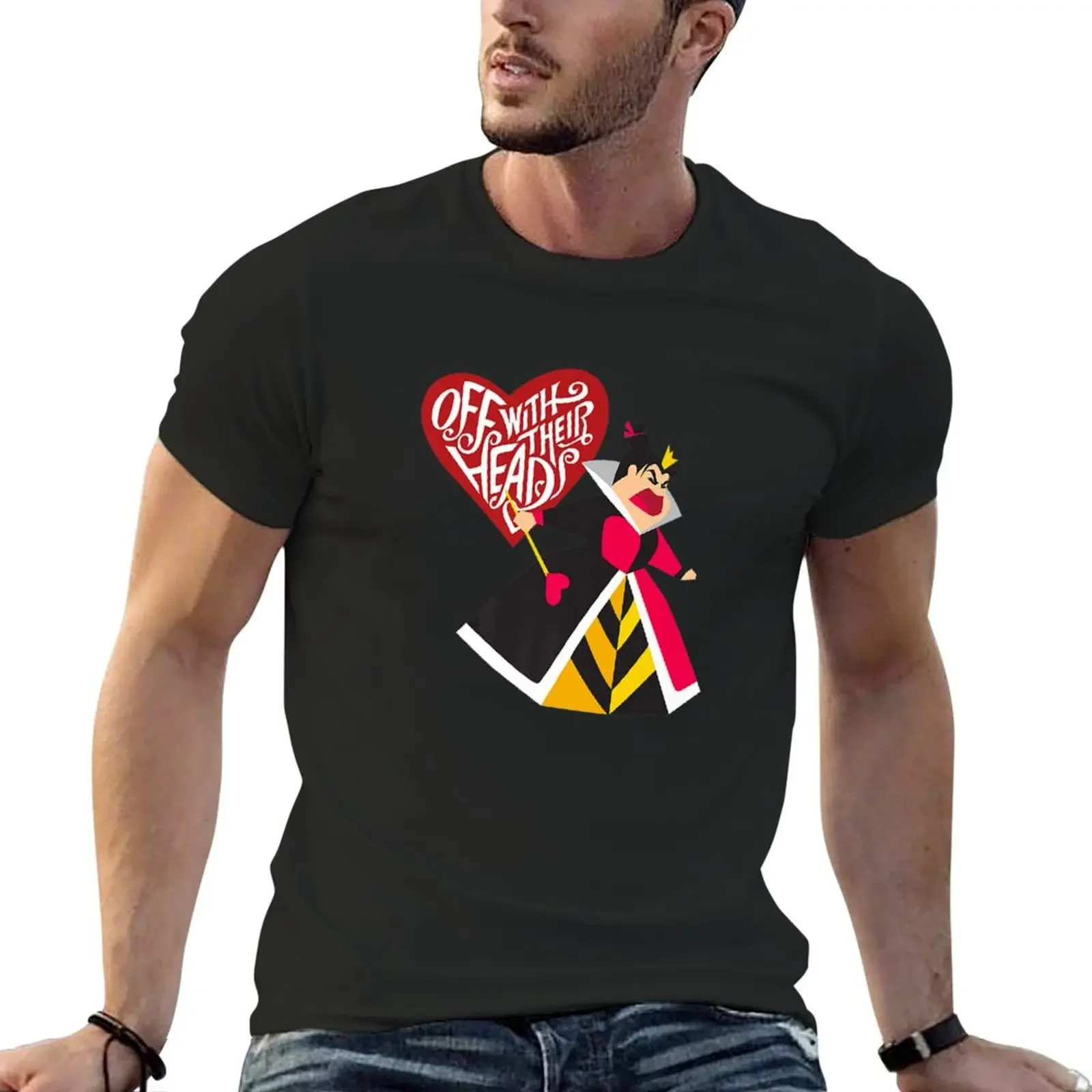 

Queen of Hearts Off with Their Heads T-Shirt baggy shirts anime tshirt summer clothes tees mens t shirts