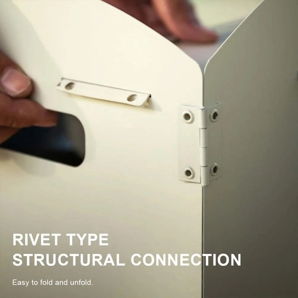 

with Storage Bag Windproof Stove Wind Shield Tri-fold Compact Cookware Windshield Steel Portable Cooker Wind Protection Hiking