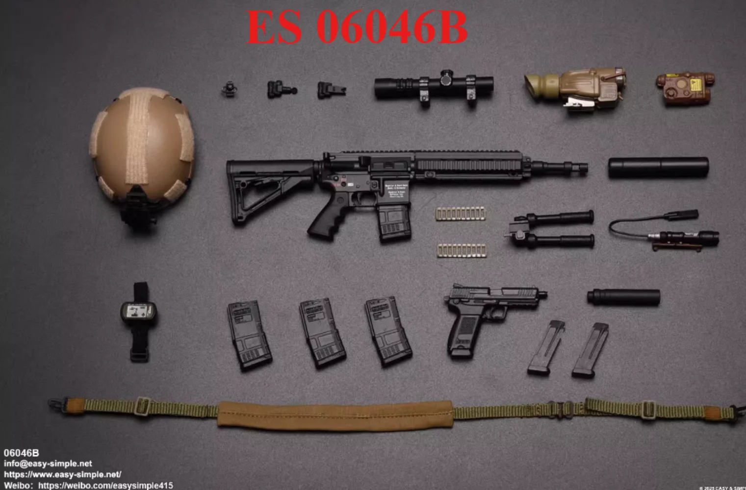

Easy&Simple ES 06046B 1/6 Scale Soldier HK416 Series Set Model for 12'' Figure