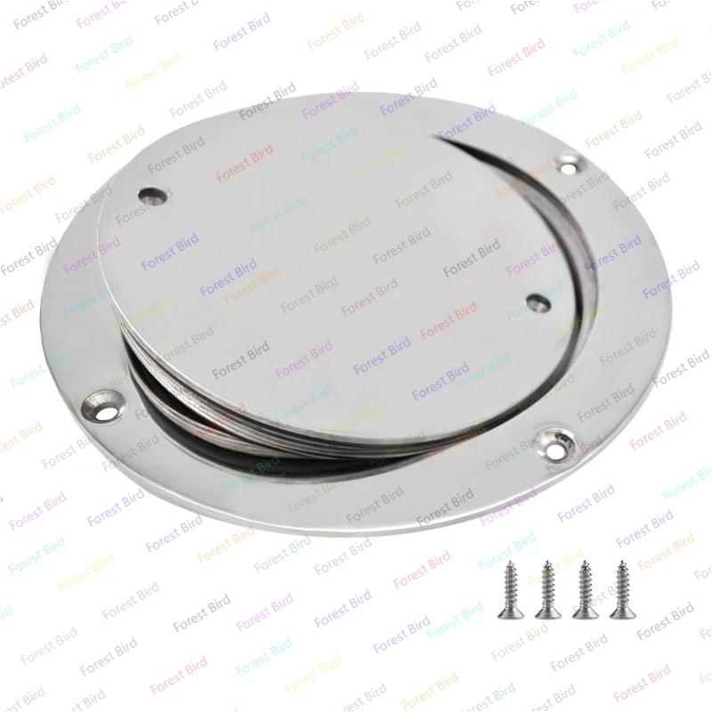 

ISURE MARINE 3"/4"/5" /6" Boat Hatch 316 Stainless Steel Round Non Slip 2 Eyes Inspection Hatch Deck Plate Boat Accessories