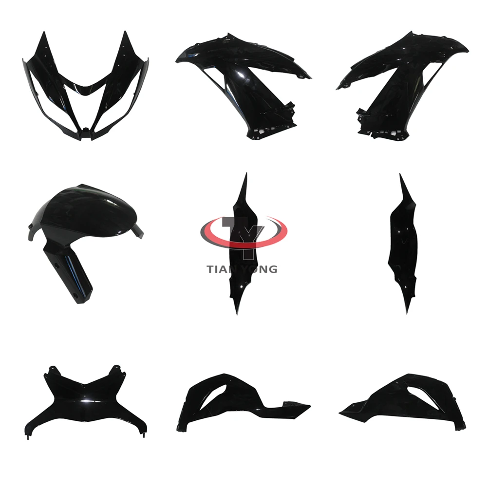 tail behind Side panel Injection Bright black For ZX6R 2013 2014 2015 2016 2017 2018 ZX 6R 636 Bodywork Fairing Pack left right