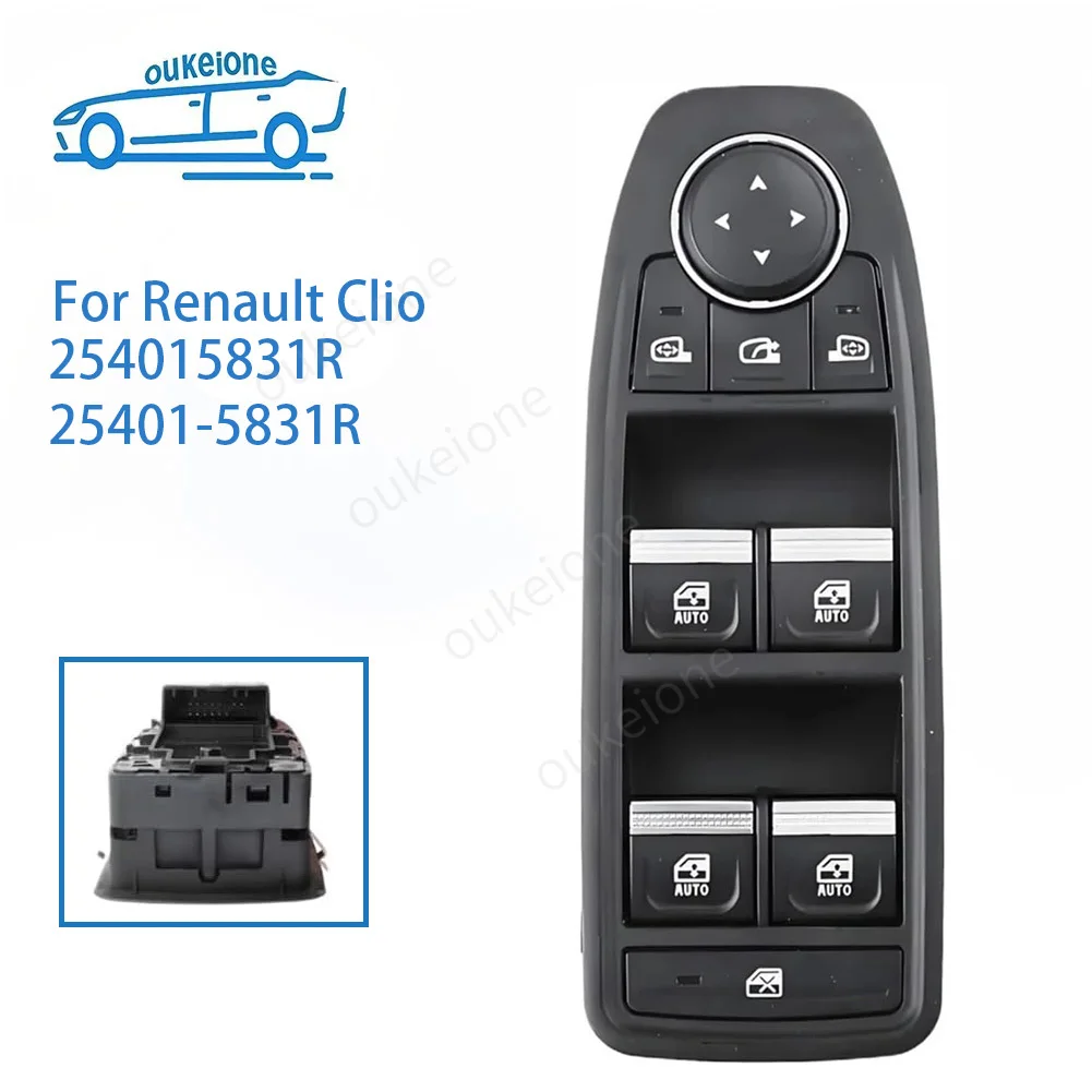 

254015831R Left-Hand Drive for 2019 2020 2021 Renault Clio 5 Captur II Electric Power Window Switch Control Button 25401-5831R