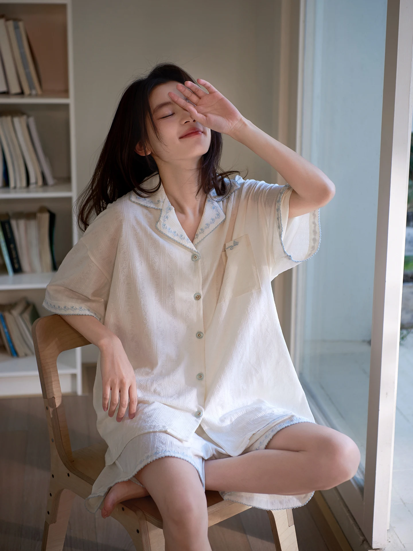 ropa-de-dormir-de-algodon-puro-para-mujer-novedad-de-verano-manga-corta-estilo-coreano-retro-talla-pequena-se-puede-usar-en-el-exterior-ropa-para-el-hogar