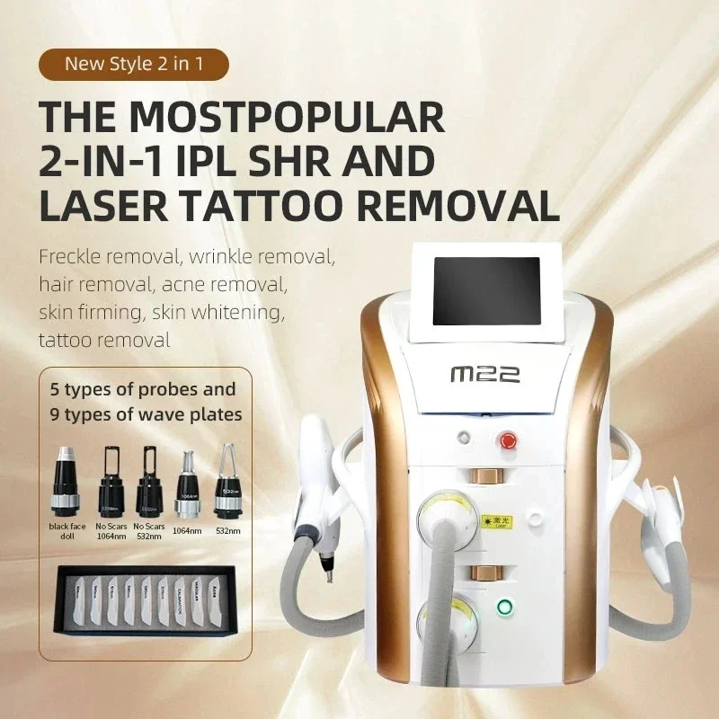 M22 ipl opt Laser Haaren tfernung Maschine ästhetische opt ipl e-light Haut verjüngung Gefäß Multi applikation White ning Salon