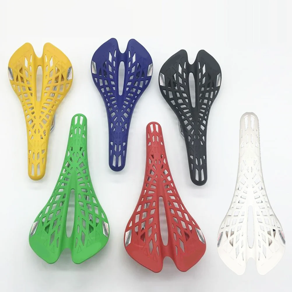 

Creative Yellow Spider Web Hollow Bike Saddle Ergonomic Design Cycling Seat Mountain Road Bike Saddle Comfortable Outdoor