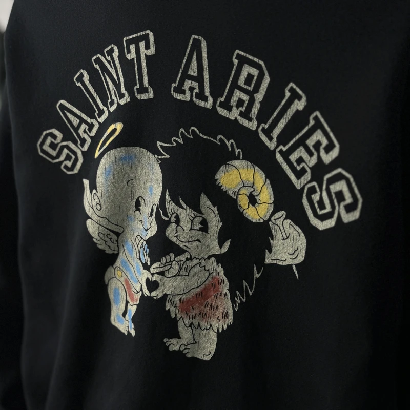 High Quality Saint Michael Angel Graphics Print Streetwear Men Women Brand Oversized Hoodies Vintage Pullover Sweatshirt