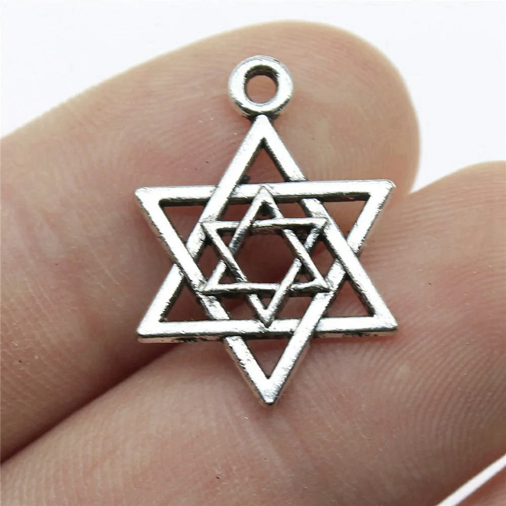 Little Hexagram Charms Ornaments Crafts Jewellery Making Supplies image 5