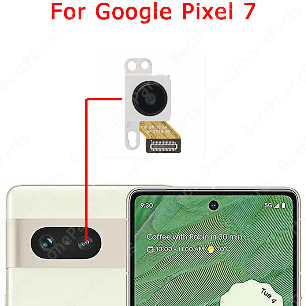 Front Backside Back View Facing Camera For Google Pixel 6 Pro 6a 7 7a Fold Rear Selfie Big Camera Module Replacement