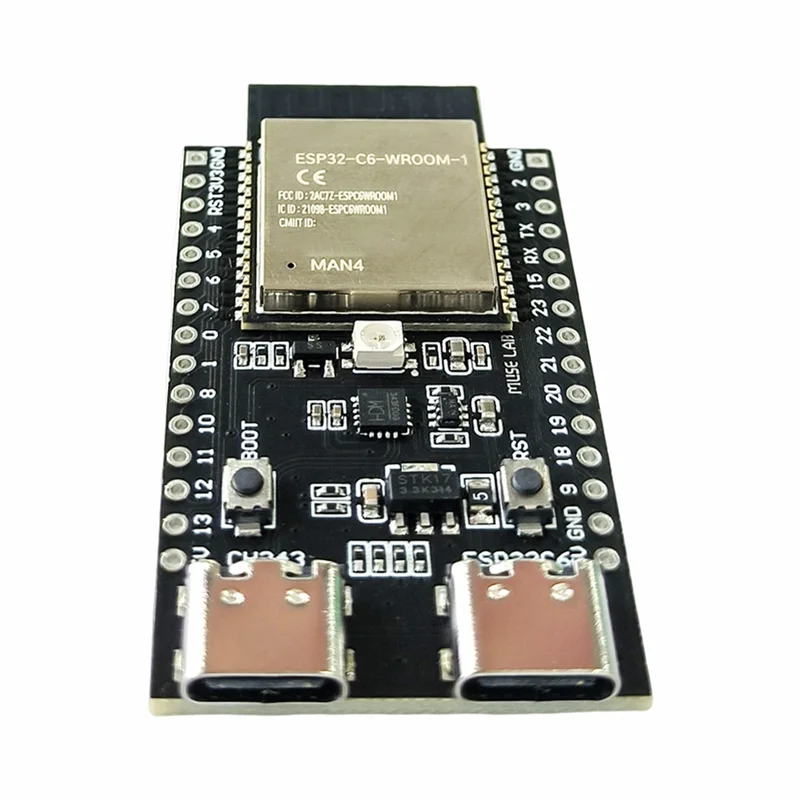 ESP32-C6-DevKitC-1-N4 ESP32-C6 Development Board Core Board RISC-V ESP32 WiFi Module Type-C Development Board Core Board