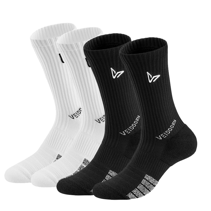 2 Pairs Seamless Sport Socks Combed Cotton High Resilience Long Tube Golf Socks Outdoor Sports Racing Cycling Socks