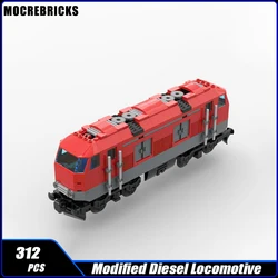 MOC-90224City Railway Modified Diesel Locomotive - 60098 Powered Up Building Block Assembly Model Brick Toy Gifts