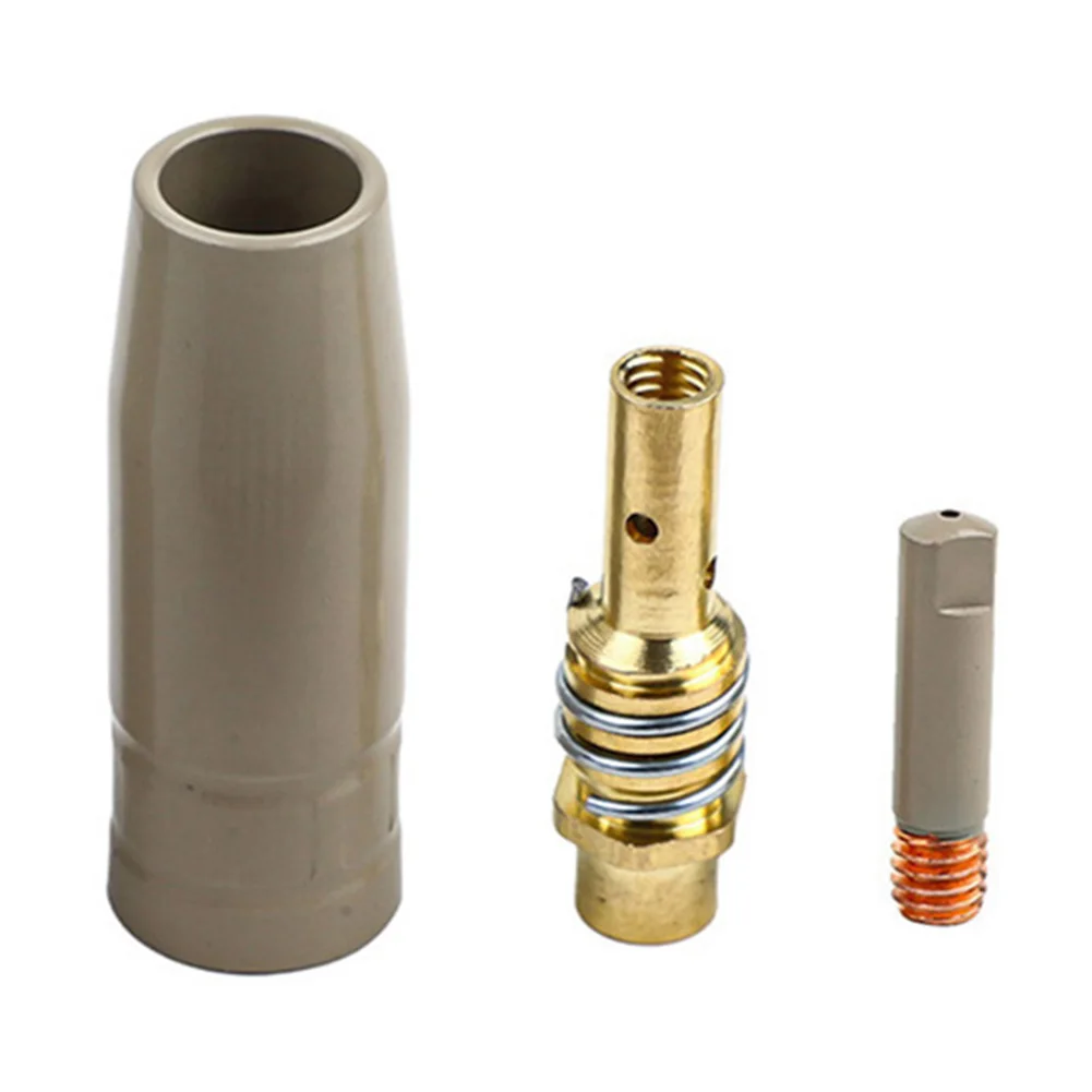 Contact Tip Nozzle 15AK MIG Kit Maintenance Repair Quick Replacement Coated Contact Tip Reduces Spatter Extends Tip Life
