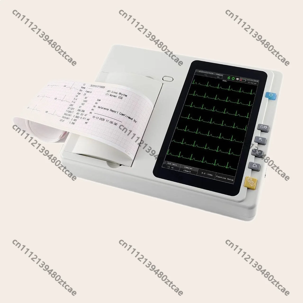 JZ-TEC301 Portable Handheld ECG Machine 12 Lead 3 Channel Veterinary Heart Monitor Device for Pet Clinic Use