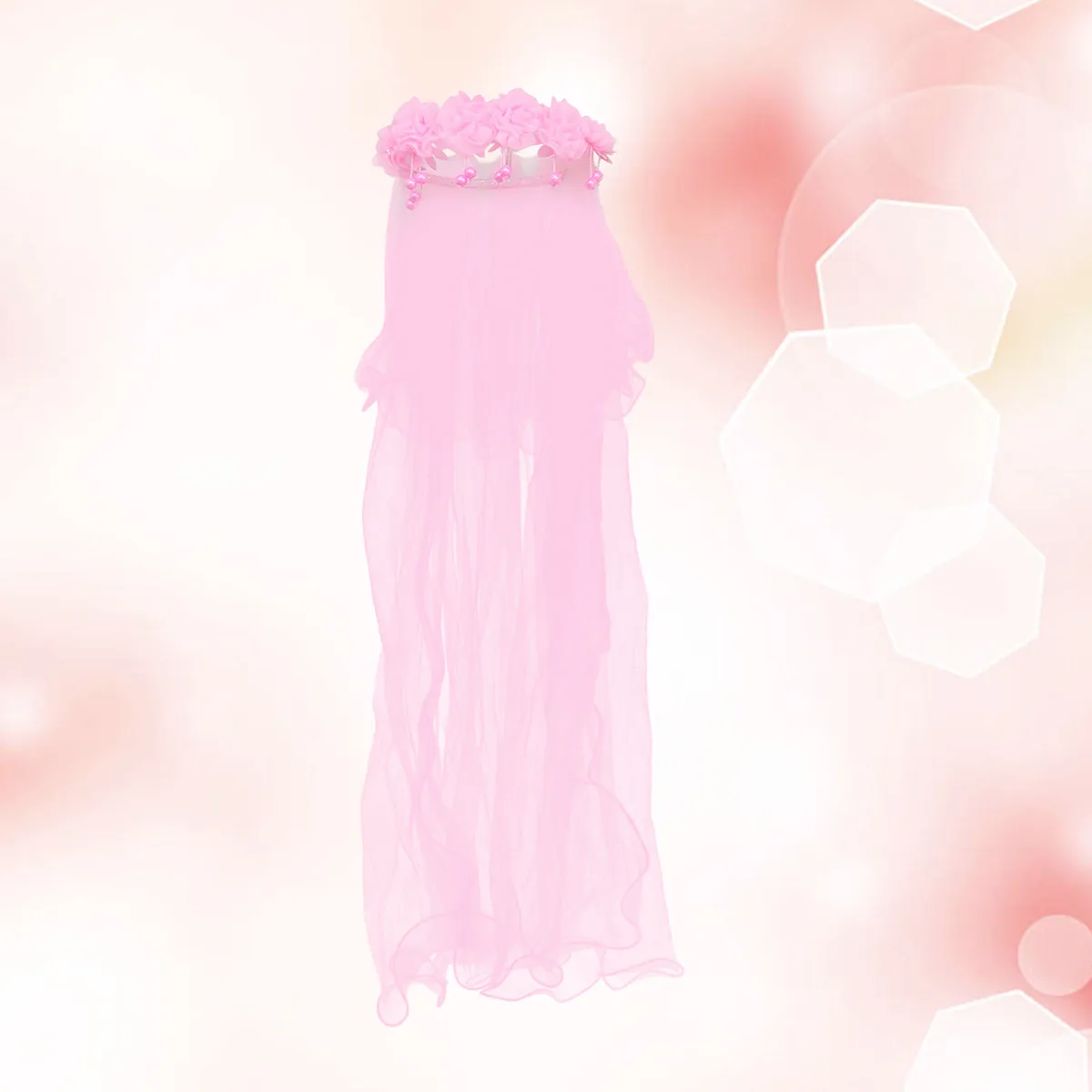 Girls White Communion Veil Lace Floral Pearl Headband Handmade First Communion Veil Wedding Party Birthday Dance