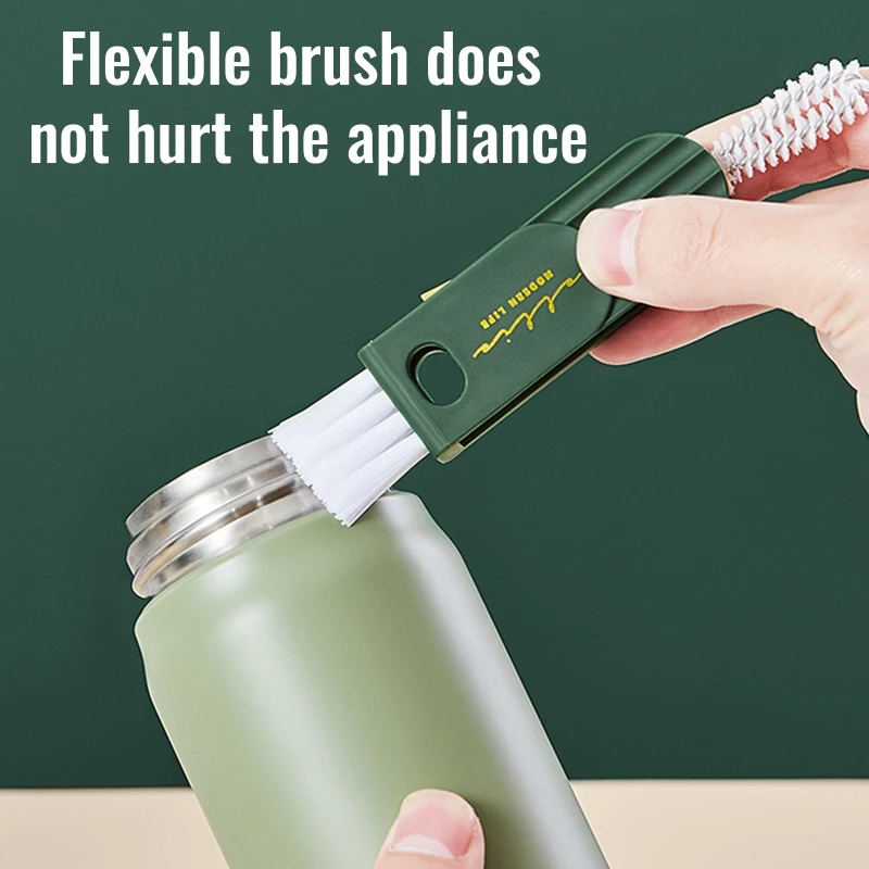 

Cup Lid Cleaning Brush 3 in 1 Tiny Bottle Cup Lid Detail Brush Straw Cleaner Tool for Kitchen Water Bottle Nursing Bottle Cups