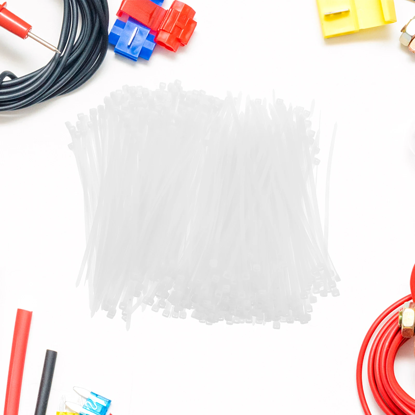 

500 Pcs Self-locking Cable Tie Assortment Small Zip Ties Heavy Duty Outdoor Nylon Straps