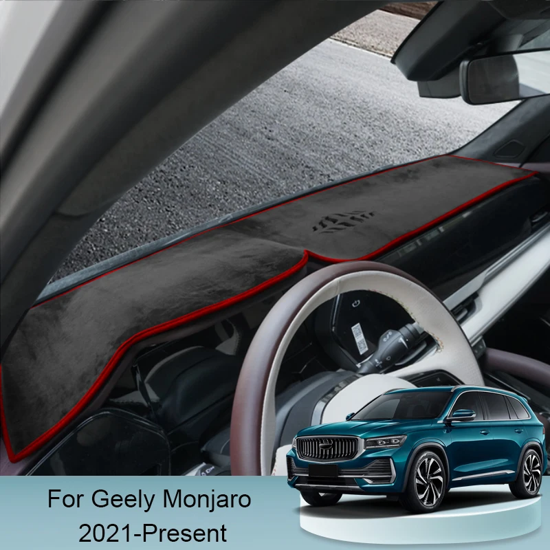 For Geely Monjaro 2021-Present RHD&LHD Auto Dashboard Cover Protective Pad Artificial Interior Sunshade Carpet Car Accessories