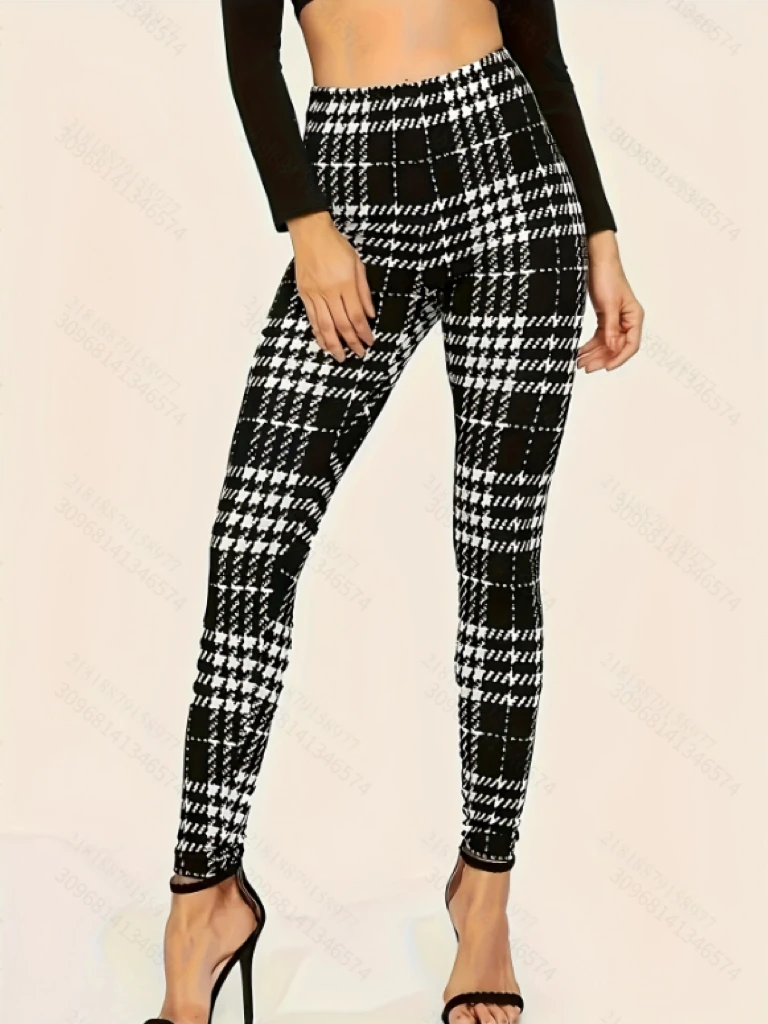 Zwart-wit geruite legging met - Winter Clothing On Sale recensie en prijs