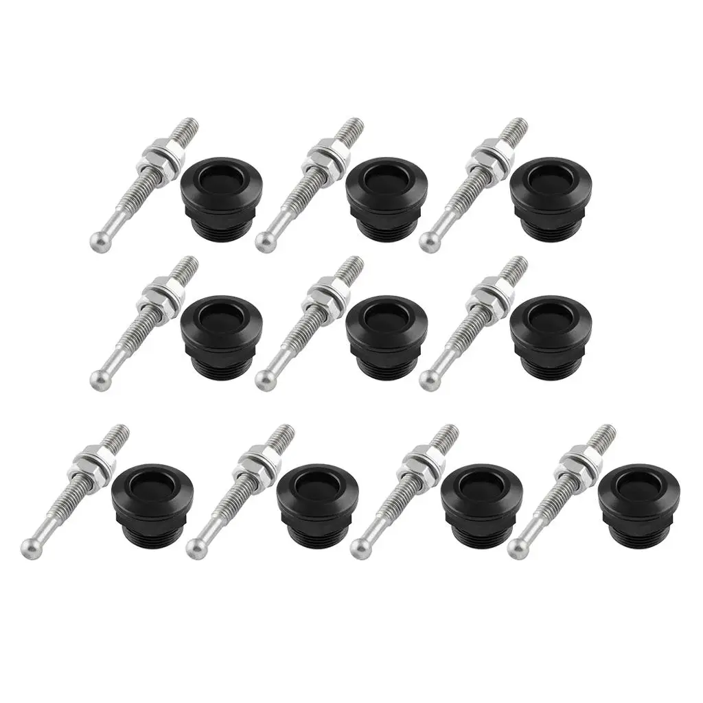 Set of 10 Stainless Steel 22mm Push Button Quick Release Hood Pins Lock Latch