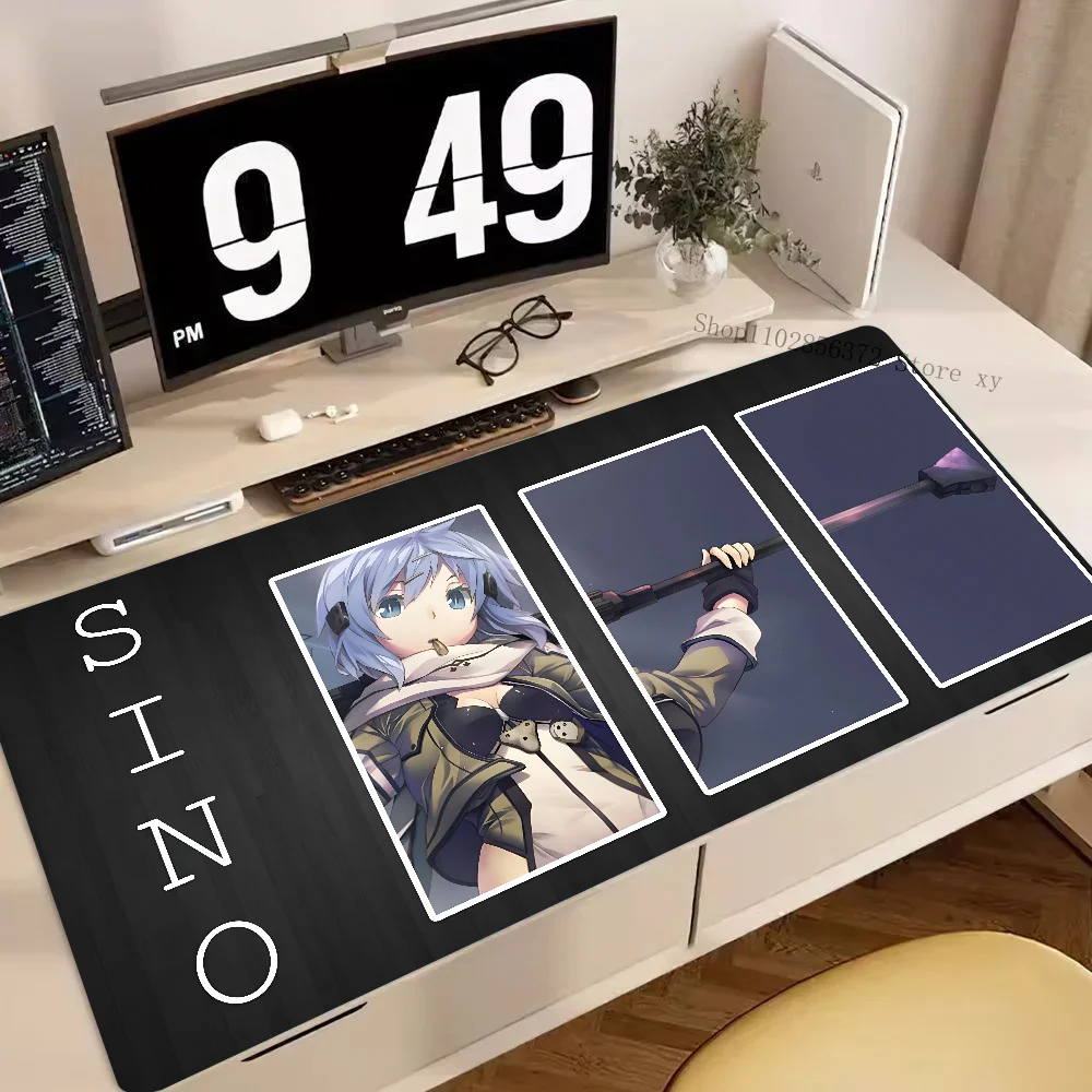 Anime S-Sword Art Online Asada Shino Mousepad Large Gaming Mouse Pad LockEdge Thickened Computer Keyboard Table Desk Mat