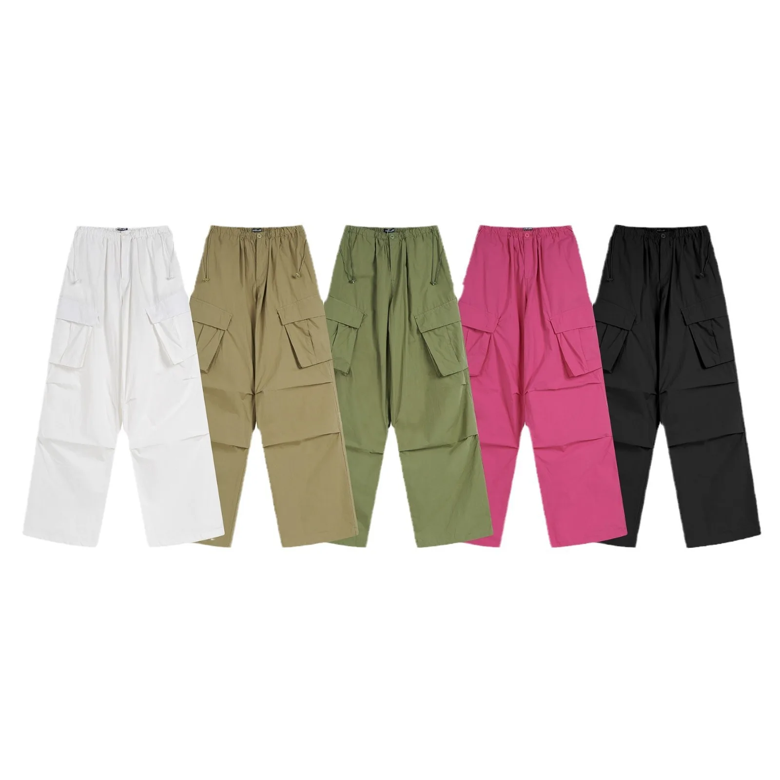 Asif Calie Korea Streetwear Brand Loose-Fit Casual Workwear Pants Wide-Leg Trousers for Women