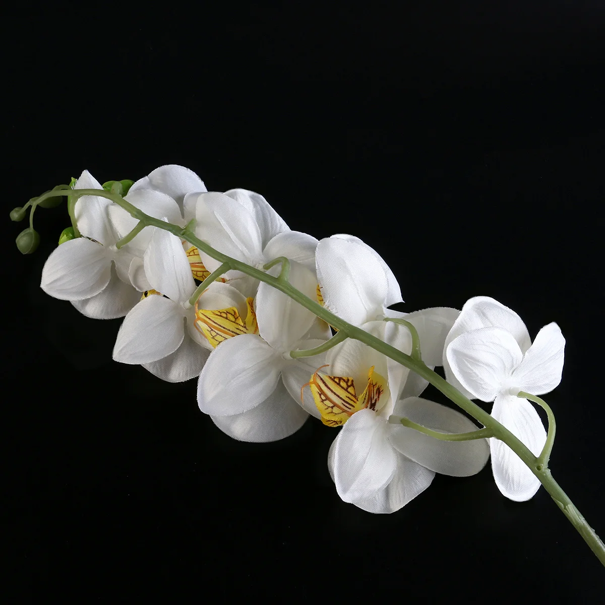 

Lifelike Artificial Orchid Flowers White Simulation Blooms for Home Office Wedding Decoration Table Arrangement Faux Orchid