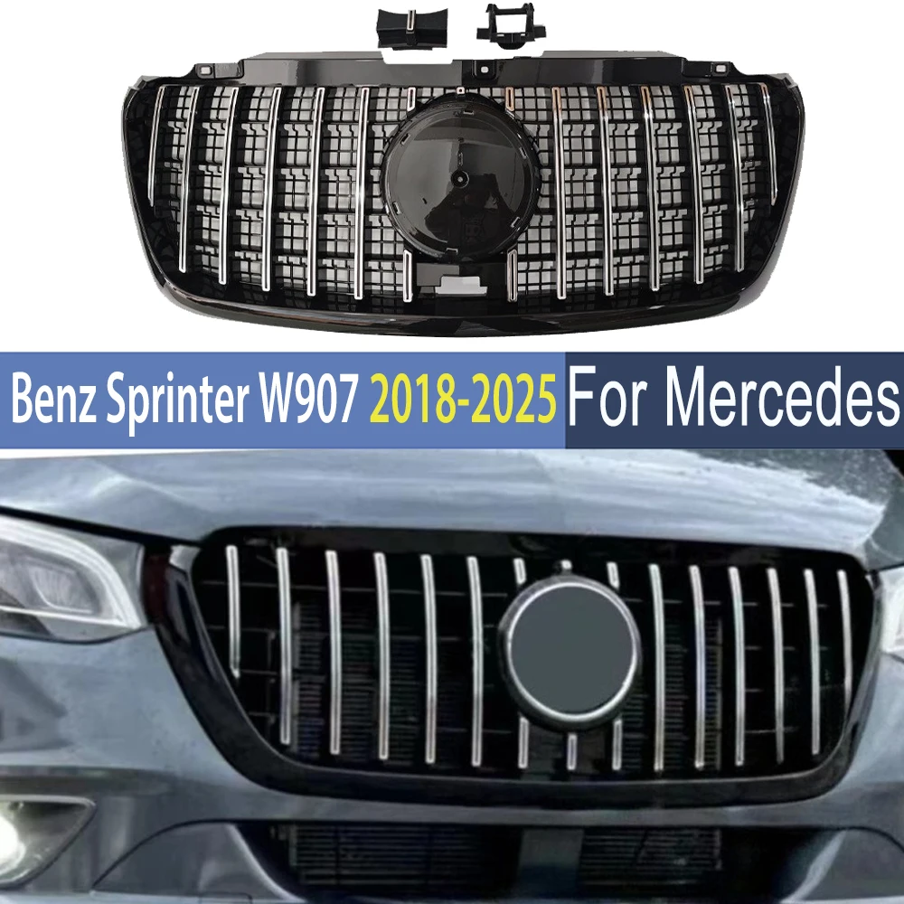 

Для Mercedes-Benz Sprinter W907 2018-2025 автомобильный передний бампер решетки защитная крышка автоаксессуары модификация экстерьера