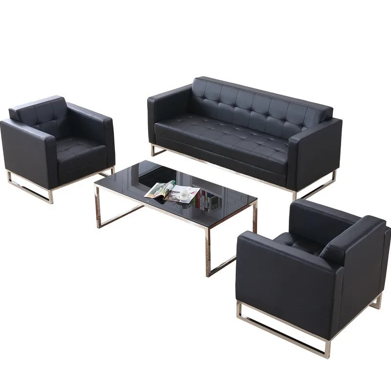 

Office, sofa, coffee table, combination, rest, leather, reception, simplicity