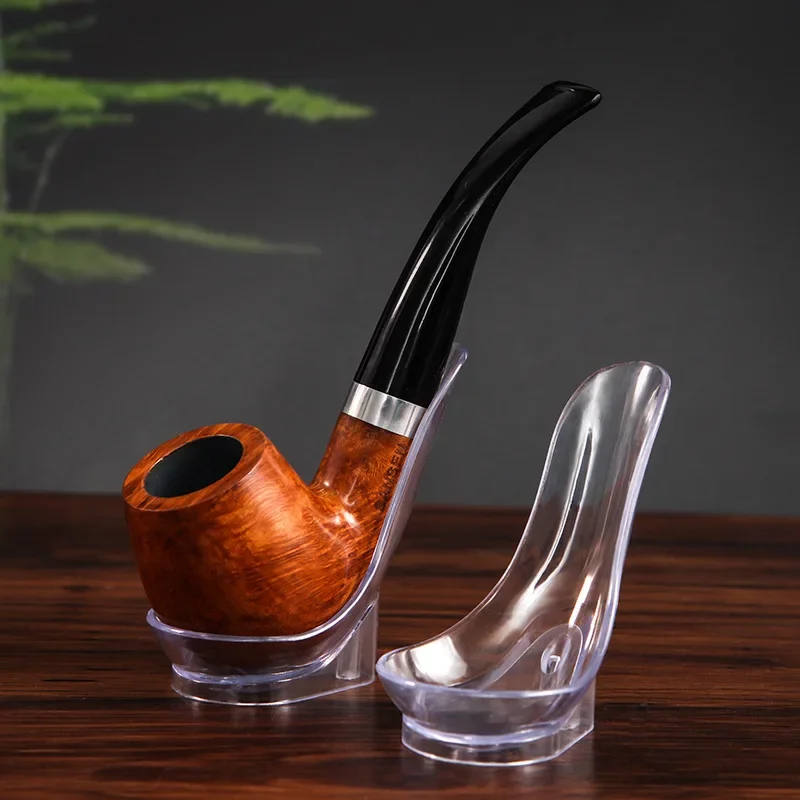 

2pcs Pipe Rack Holder Portable Plastic Clear Spoon Pipe Stand Tobacco Pipe Smoking Tool Portable Carrying Cigar Mini Gift