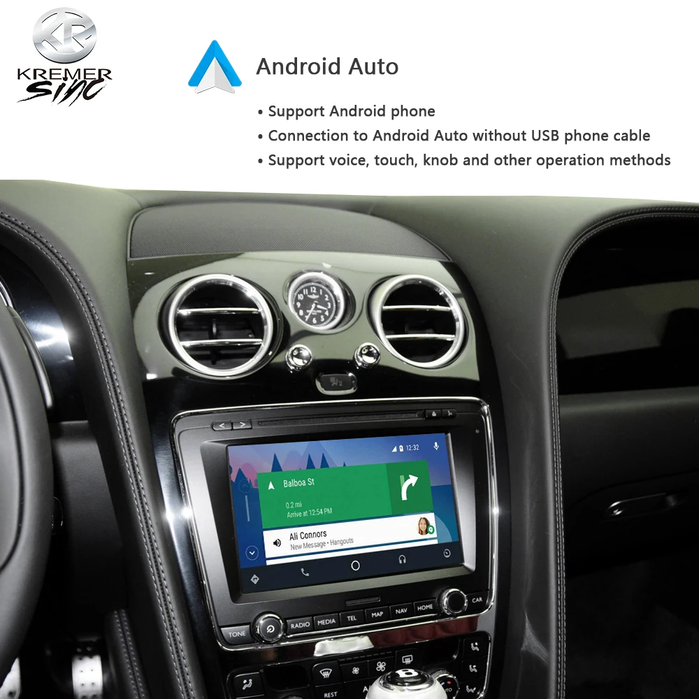 Modul Pintar Android CarPlay Nirkabel untuk Bentley RNS810 2012-2018 Mendukung Pencerminan Mikrofon OEM