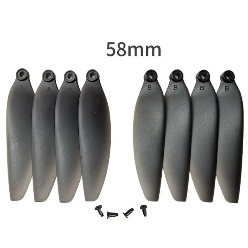 Universal Folding Propeller Blades Plastic 58mm/66mm Remote Control Drone Parts Black Quadcopter Spare Blade