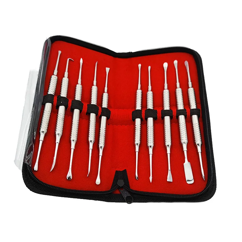 10pcs Dental Instrument Periosteal Separator Implant Flap Turner Tool Periodontal Membrane Stripper Gingival Exfoliation Scaler