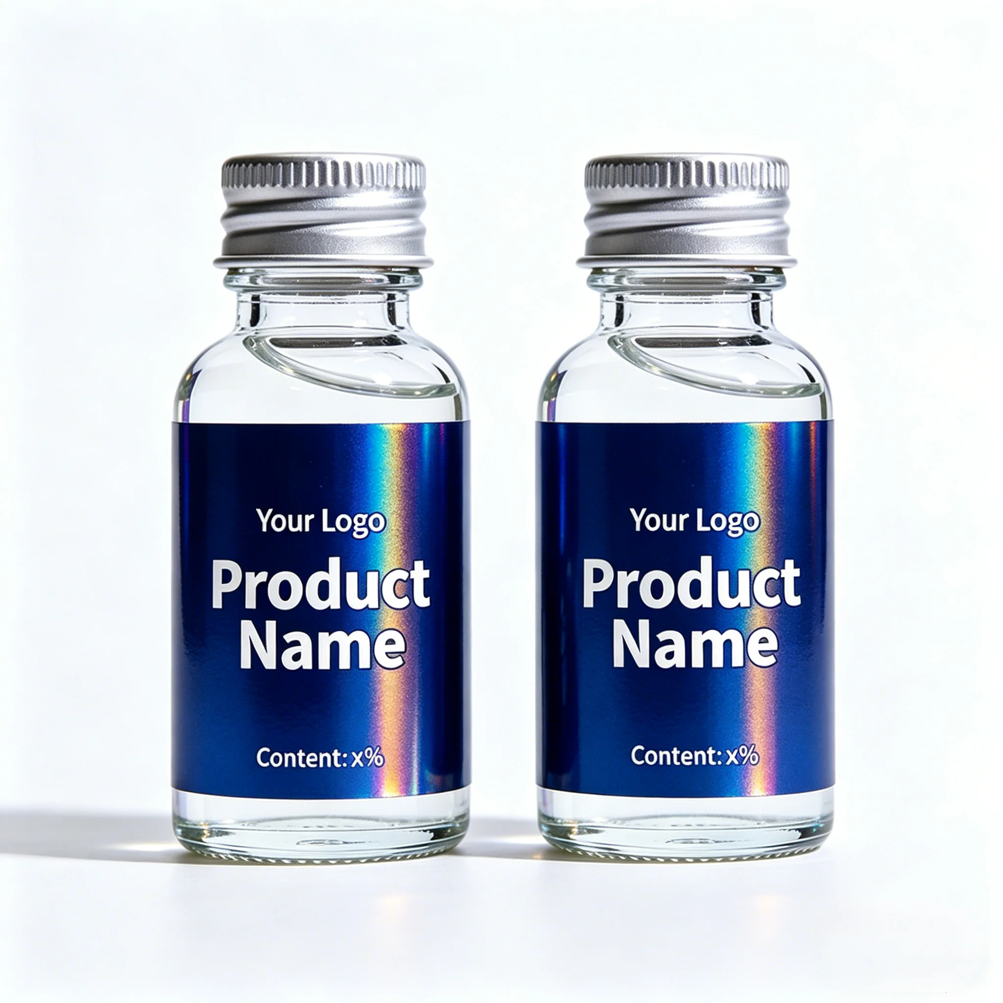 Custom Made Holographic Waterproof Vinyl Stickers Free Design Labels Used On 3ml 10ml Beauty Fitness Peptide Vials