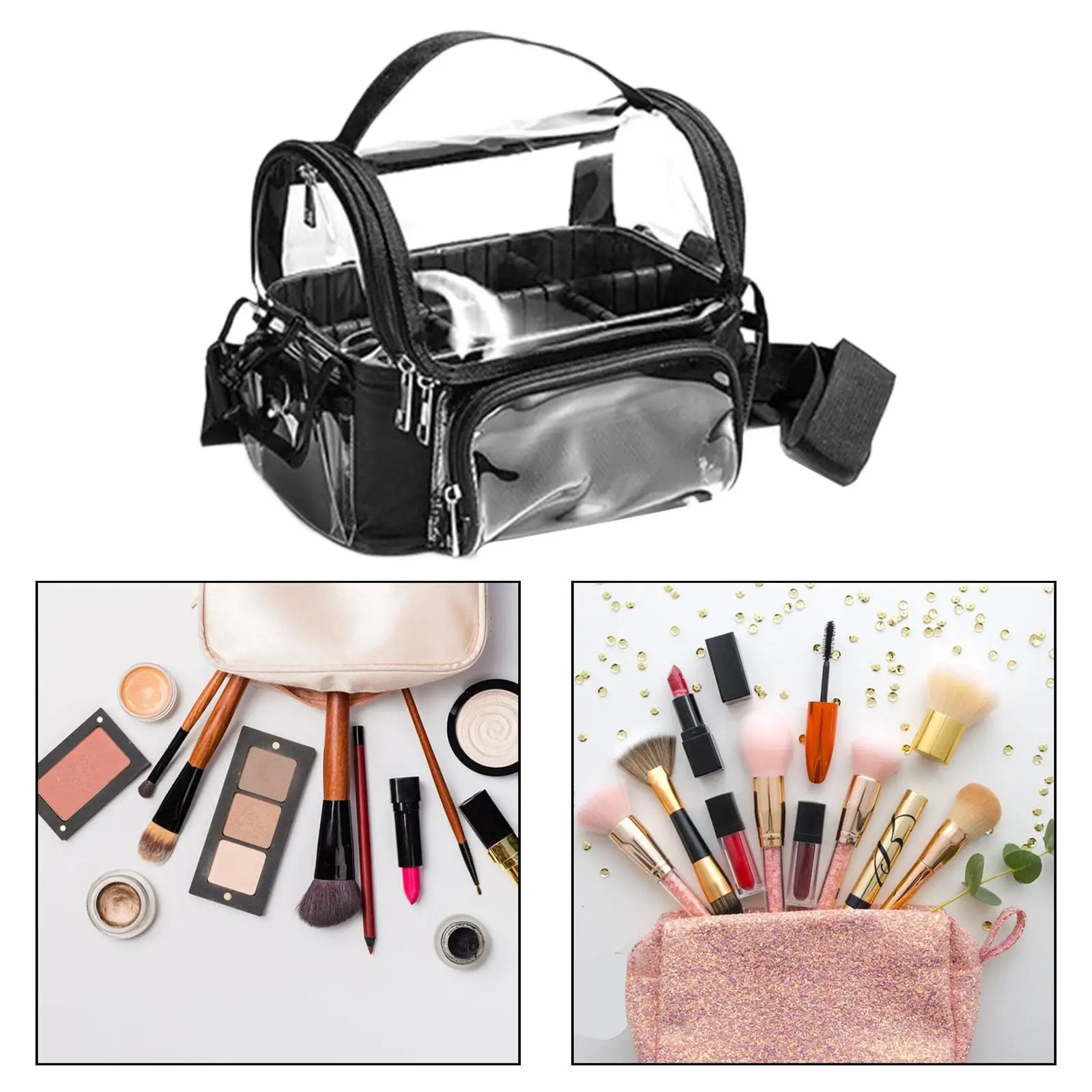 

Clear Cosmetic Makeup Bag Travel Cosmetic Bag for Suitcase Home Travel