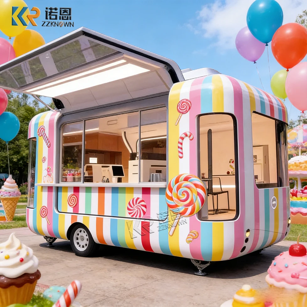 Street Concession Trailer Pizza Coffee Catering Ice Cream Cart Mobile Beer Bar Clothes Store Flower Shop for Sale