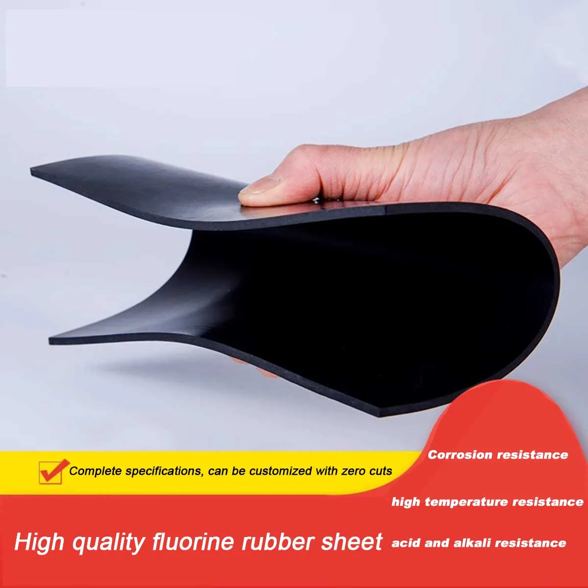 Fluororubber Board Oil Heat Corrosion Acid-base Resistance 100x100 200x200 500x500mm