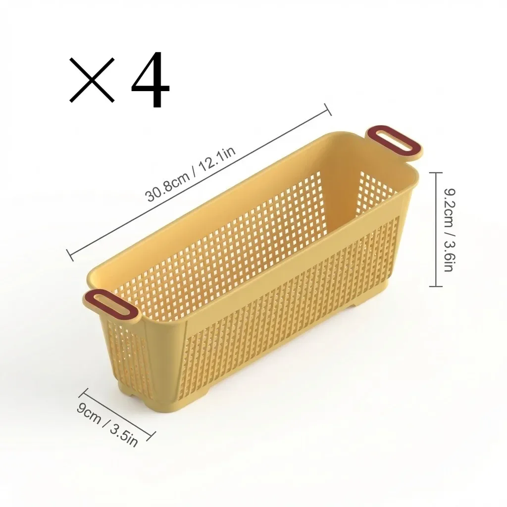 1/2/4PCS Snack Speelgoed Diversen Opbergmand Plastic Kleding Opbergdoos Multifunctionele Stapelbare Slaapkamer Garderobe Organizer