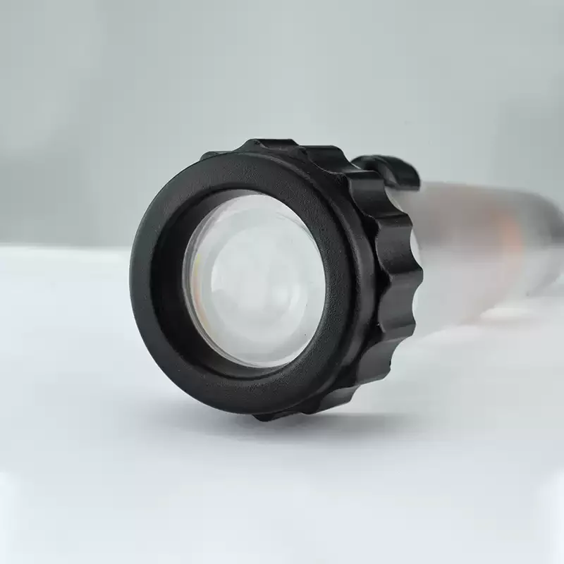 Hand Crank Shake Flashlight Self Charging with Magnet No Battery Emergency Transparent
